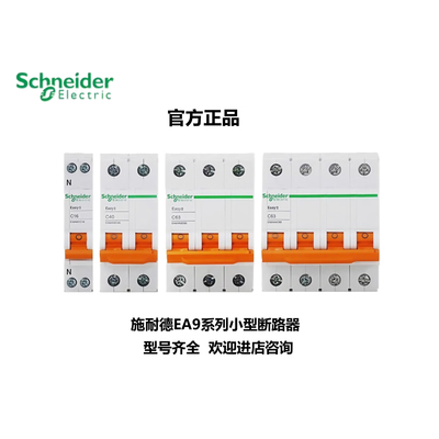 原装正品施耐德低压D型断路器EA9AN 2PD20A1P3P4P/6A~63A小型开关