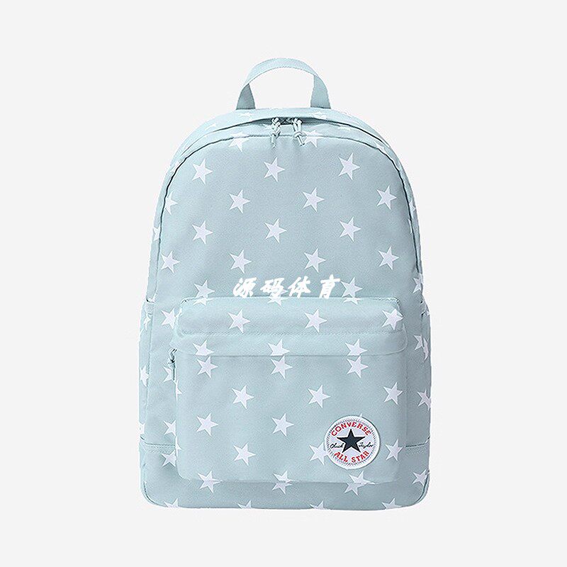 Converse匡威双肩包正品星星满印浅雾霾蓝初高中男女学生书包轻便