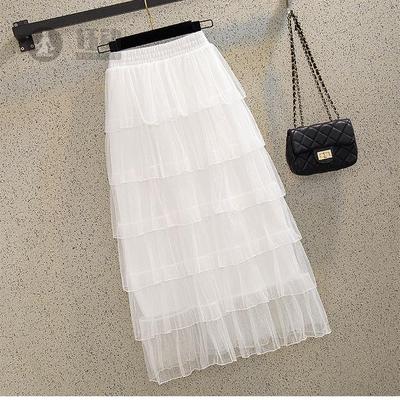 网纱半身裙中长款女2025新款秋冬