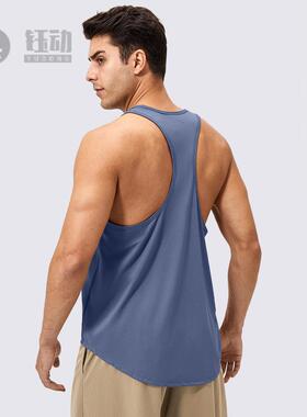 男宽松健身背心圆领跑步运动上衣欧美速干透气训练工字背心41115