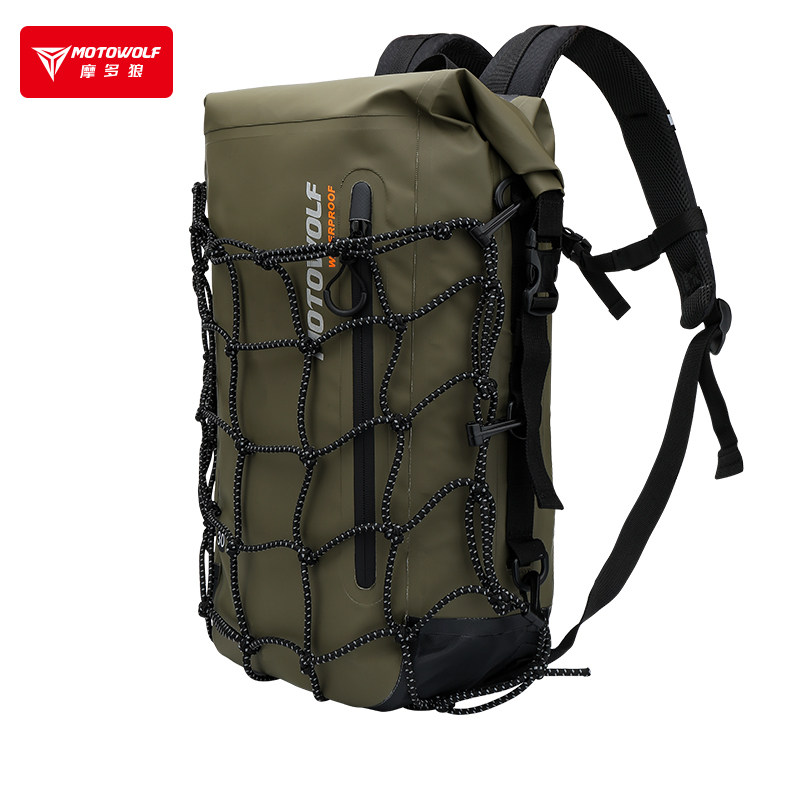 摩多狼摩托车双肩背包登山摩旅头盔骑士包机车防水大容量户外装备