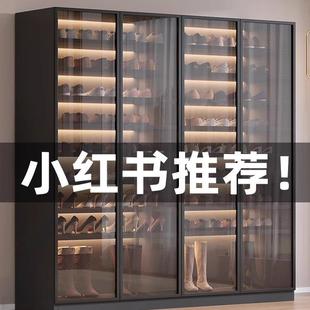 玻璃鞋柜家用门口多层大容量收纳柜入户玄关一体靠墙鞋架子收纳柜