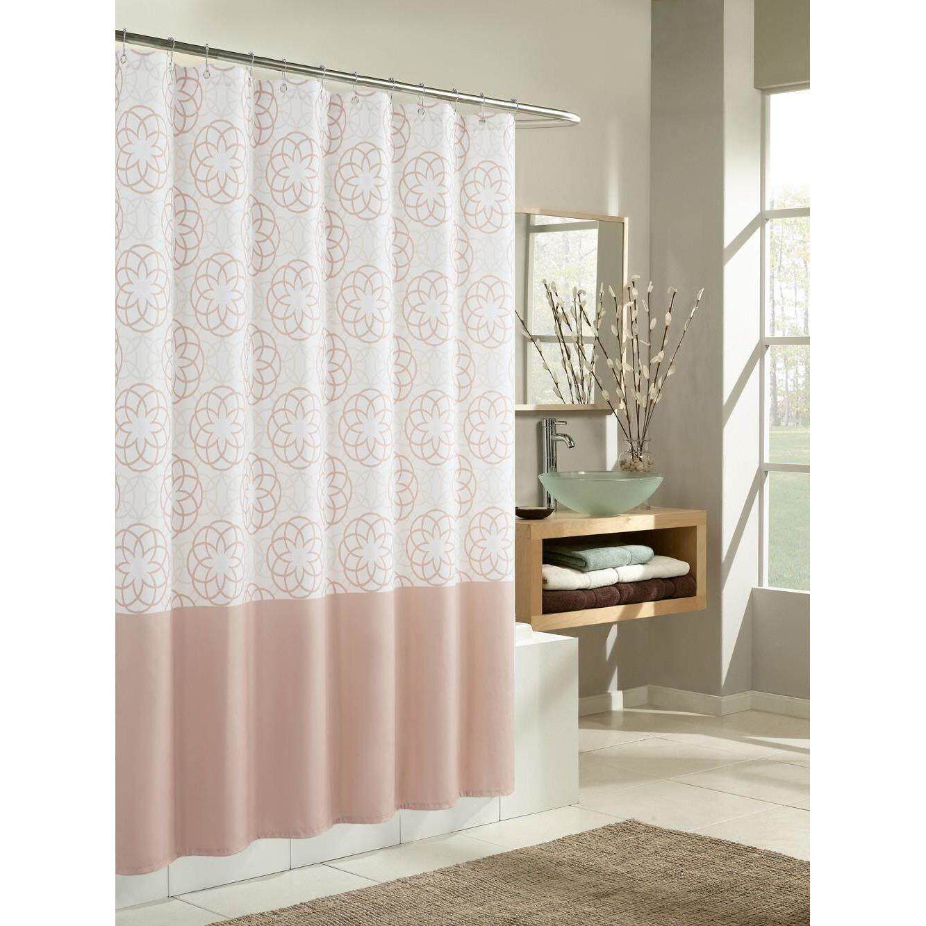 2025季欧式典雅环保印花防水防霉柔软浴帘加厚磨毛布浴室洗澡隔断