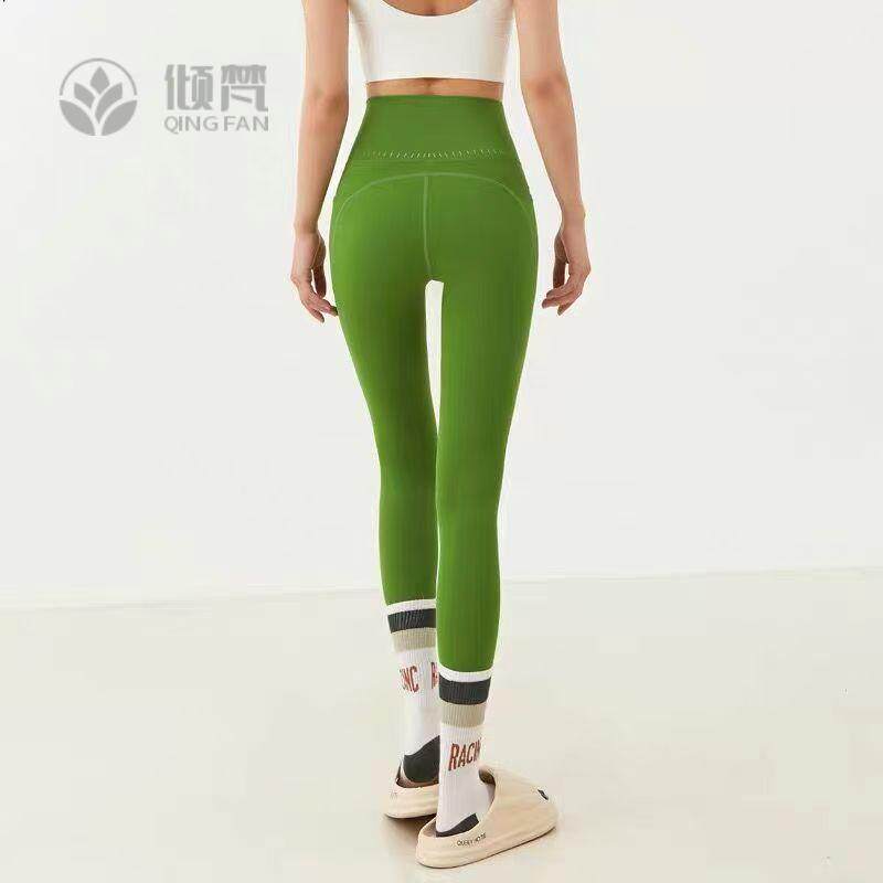 高弹翘臀裤裸感磨毛性感高腰瑜伽裤女紧身提臀裤弹力健身运动