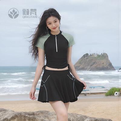 游泳衣女保守分体新款2025爆款