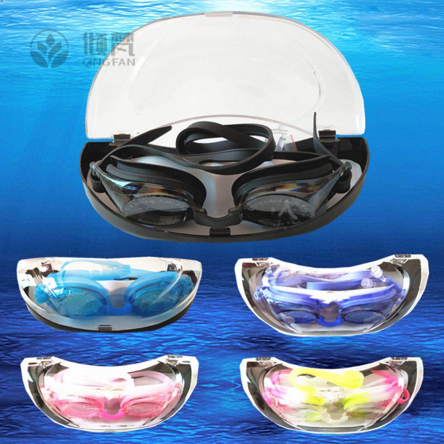 新款游泳眼镜平光游泳镜防水防雾泳镜男女多色潜水温泉游泳镜