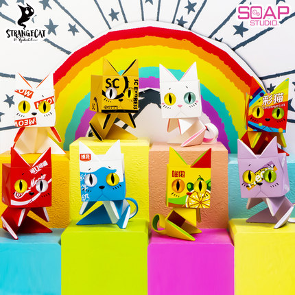 Soap Studio怪异猫系列纸袋猫公仔潮流玩具盲盒公仔现货