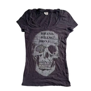 亚文化朋克日系d.i骷髅印花休闲日常短袖T恤男女百搭上衣夏新款