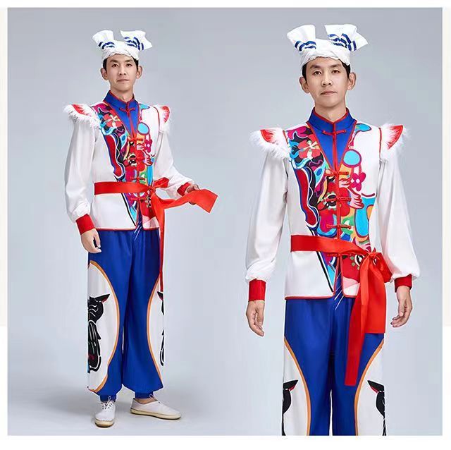 陕北传统安塞腰鼓服打鼓服演出服