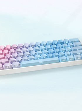 蓝色妖姬侧刻键帽PBT正刻透光OEM68 980 75 87客制化机械键盘键帽