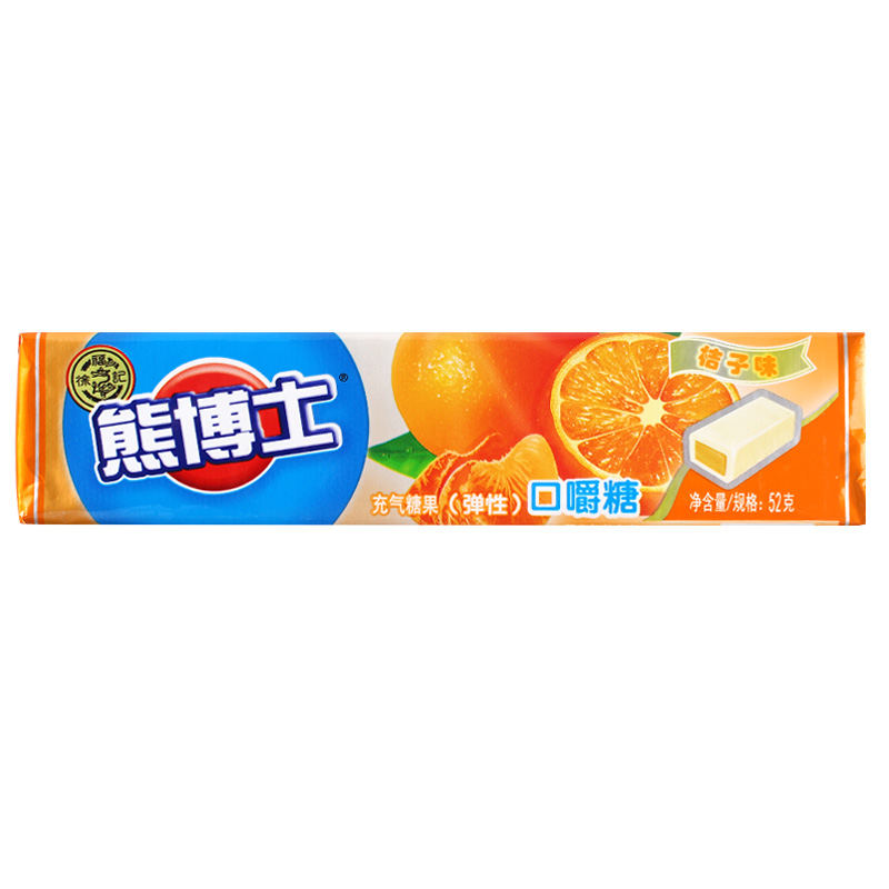 徐福记熊博士口嚼糖52gx12口香糖果汁软糖夹心糖果休闲零食品624g