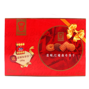 嘉顿饼干红罐曲奇780g办公零食