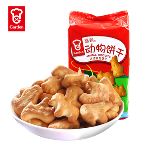 嘉顿动物饼干100g 含钙仿动物形原味童年休闲零食饼干休闲小吃