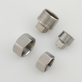 304不锈钢4分螺帽盖6分堵头水龙头配件四分水管角阀封帽软管闷头