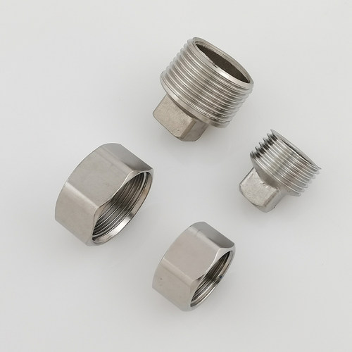 304不锈钢4分螺帽盖6分堵头水龙头配件四分水管角阀封帽软管闷头