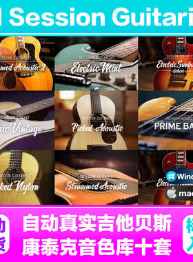 NI Session Guitarist全10套78G电木吉他Loop扫弦吉他康泰克音源
