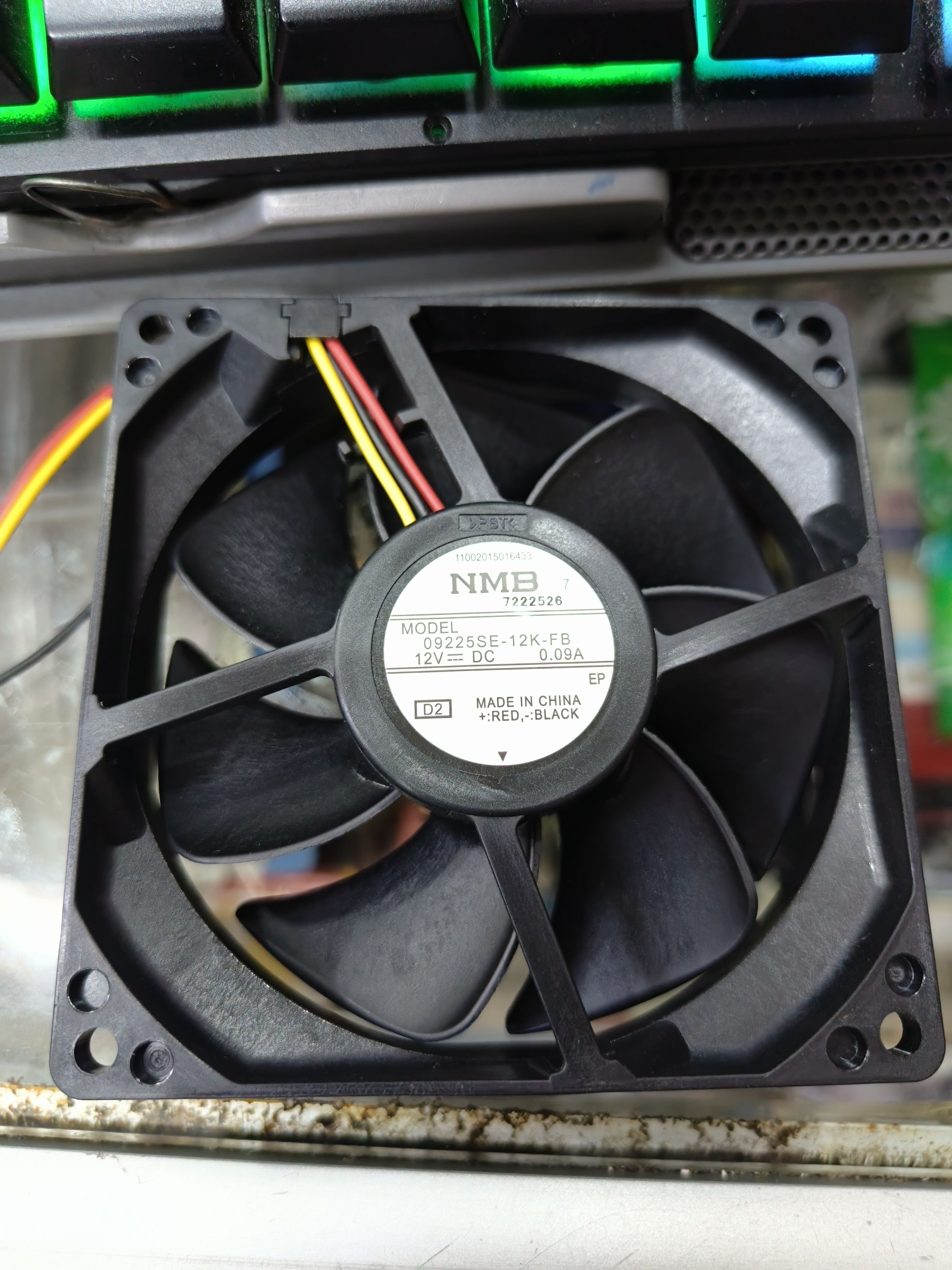 冰箱风扇NMB 09225SS-12K-FA电脑机箱电源风扇9CM超静音DC12V直流