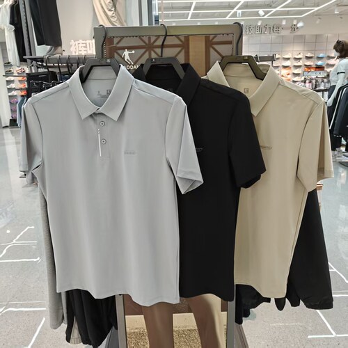 乔丹男夏季透气翻领短袖polo衫