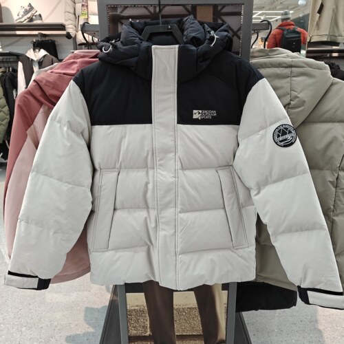 乔丹男子冬季连帽羽绒服风衣外套