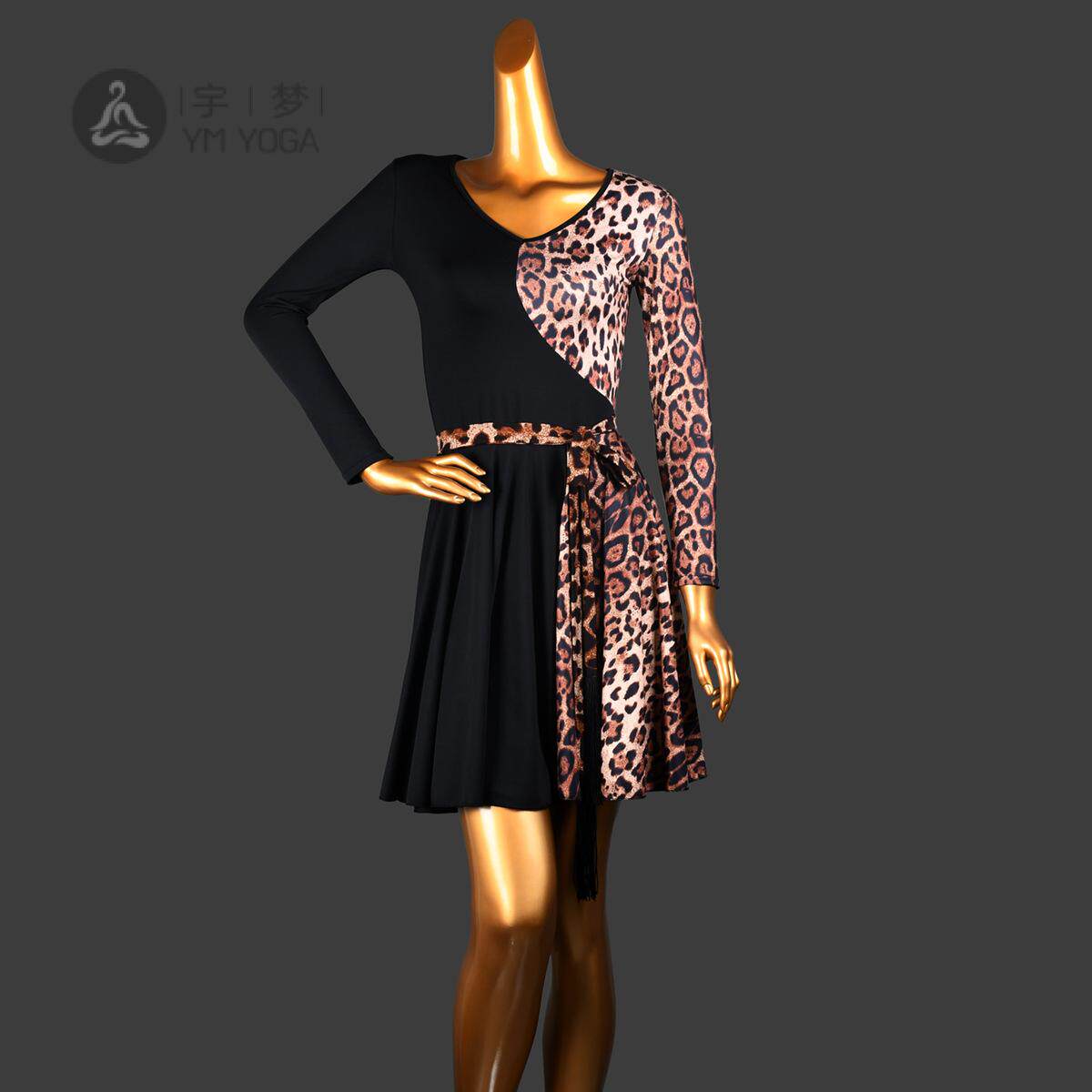 新款拉丁舞裙女大裙摆演出服