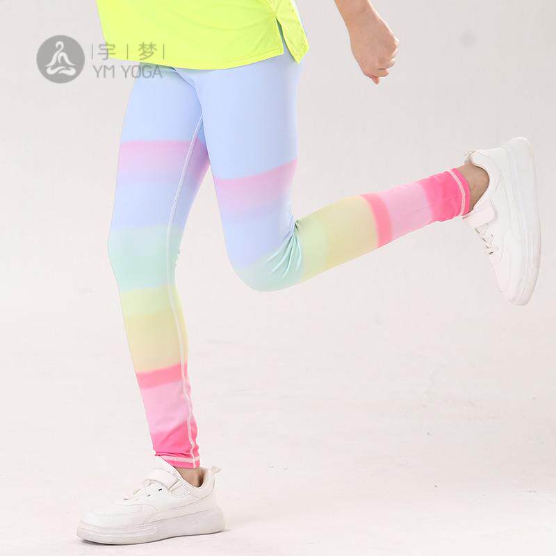 女童瑜伽裤24夏季新款裤儿童高弹亲肤速干运动健身衣薄款裤子