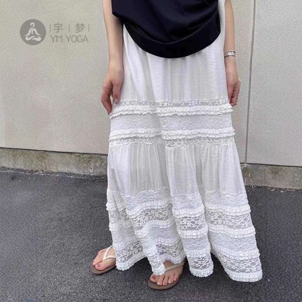 超仙绝美蕾丝花边半身裙女2025