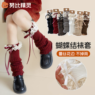儿童袜套堆堆袜女童秋冬季红色加厚保暖腿套女孩宝宝针织小腿袜子