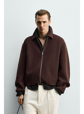 柜799！ZA 2026春夏新品 男装 羊毛混纺 克外套 5854401 610