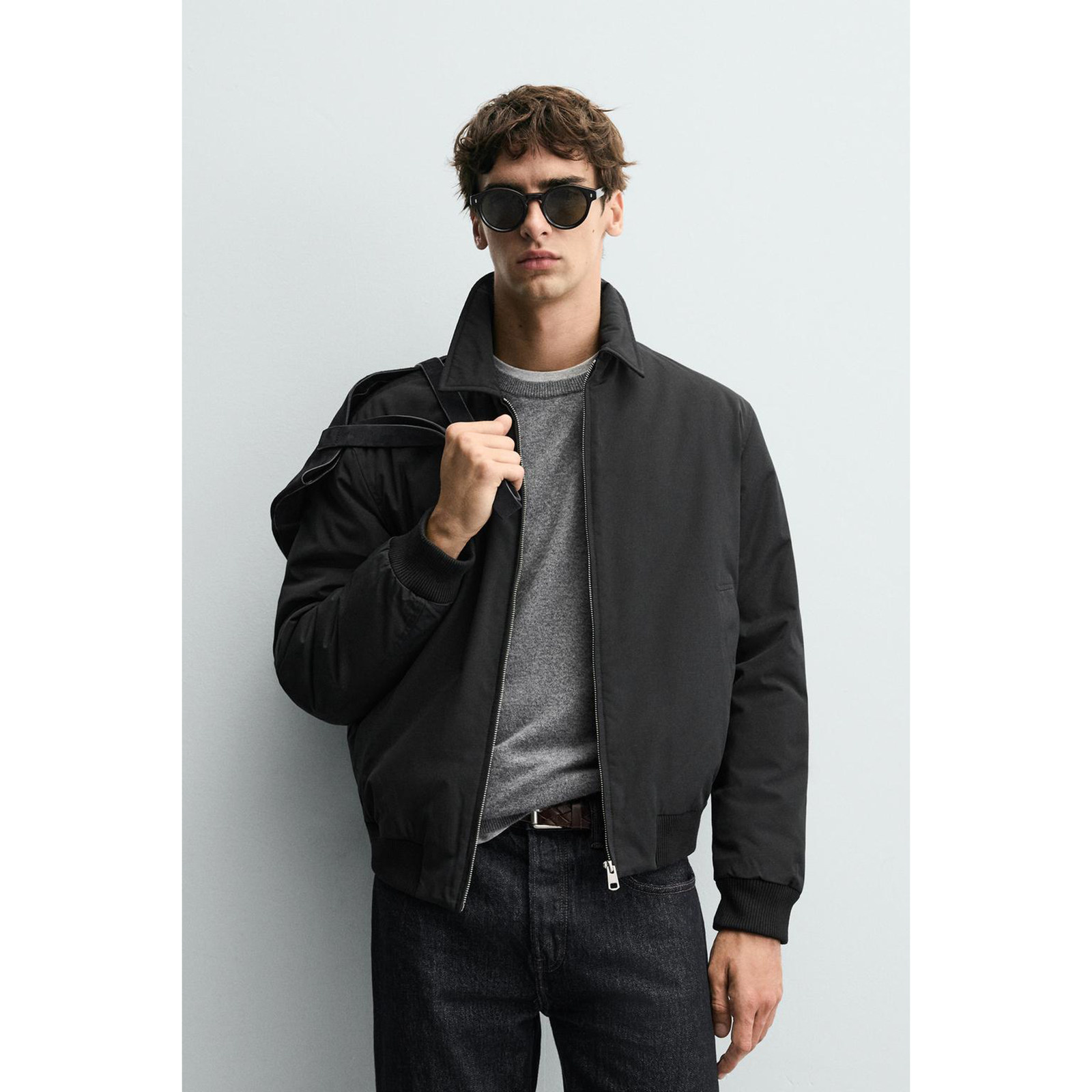 ZA 2025 秋季新品 男装 宽松翻领棉服飞行员夹克外套 3918500 800