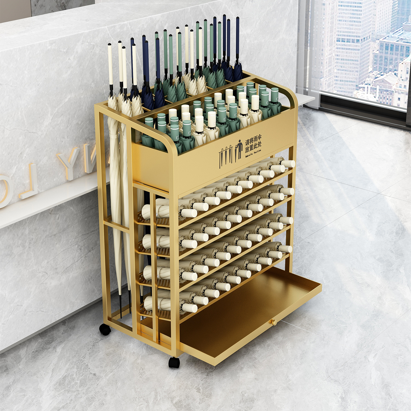 热卖1万+雨伞收纳架放伞架