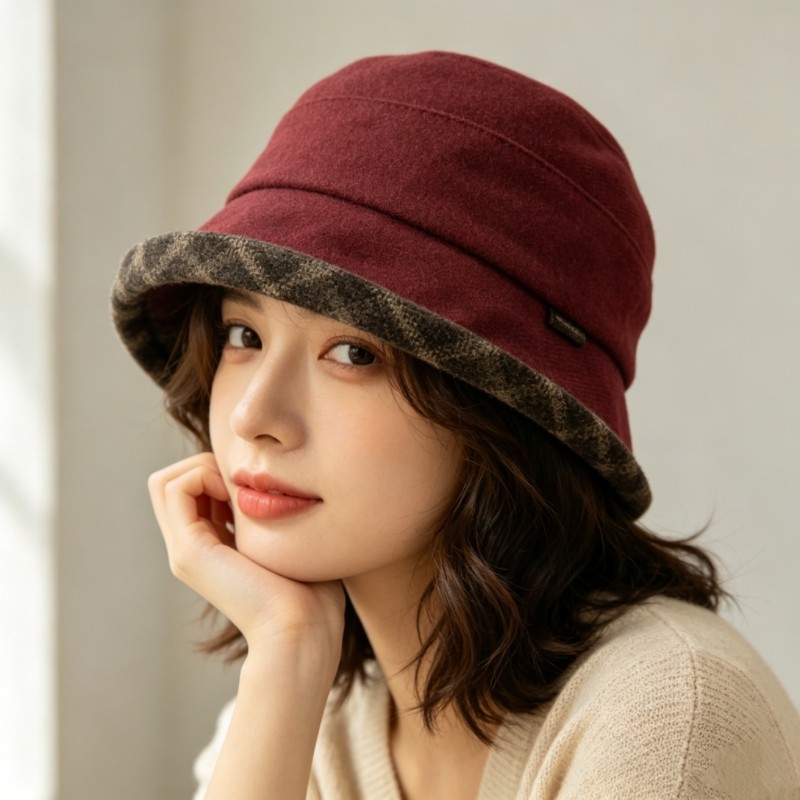 新款渔夫帽子女秋冬款韩版休闲百搭盆帽女士时尚文艺显脸小渔夫帽