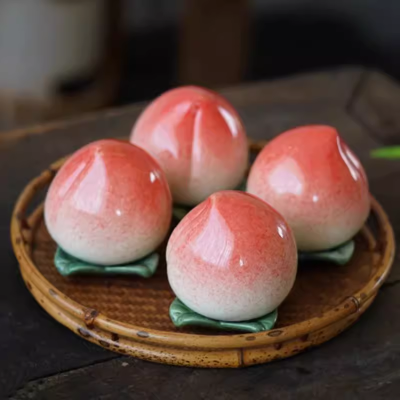 千里姻缘陶瓷葫芦茶叶罐生日老人寿礼回礼寿桃苹果生日礼物伴手礼