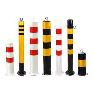 钢管警示柱防撞柱示警桩马路隔离栏铁立柱路障隔离柱镀锌道口标柱