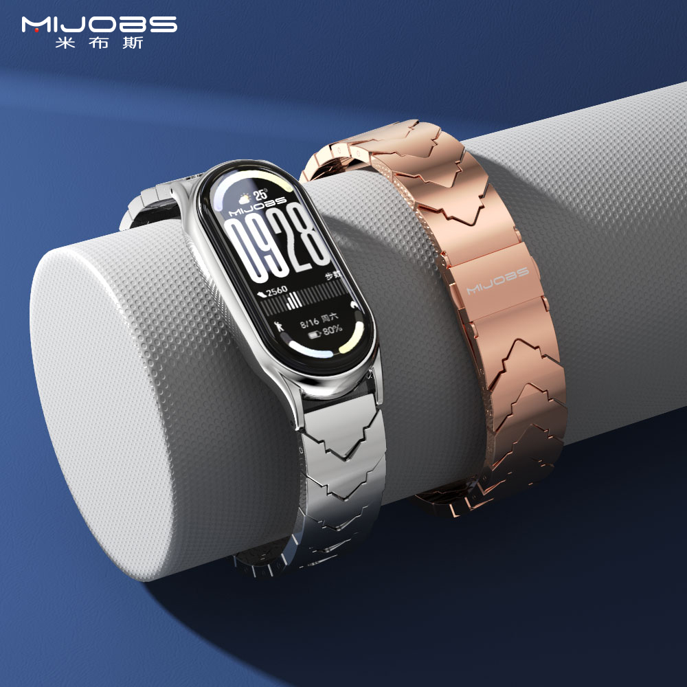 适用小米手环10/9/8表带金属腕带