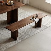 北美黑胡桃木长凳全实木家用餐桌长条凳新中式 长板凳换鞋 凳床尾凳