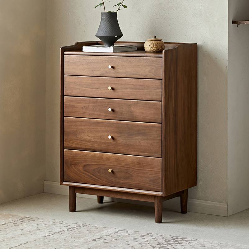 北美简约现代风轻奢黑胡桃实木