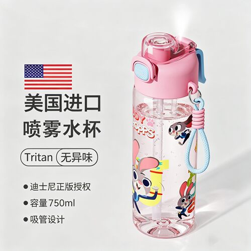 2026新款喷雾吸管水杯男