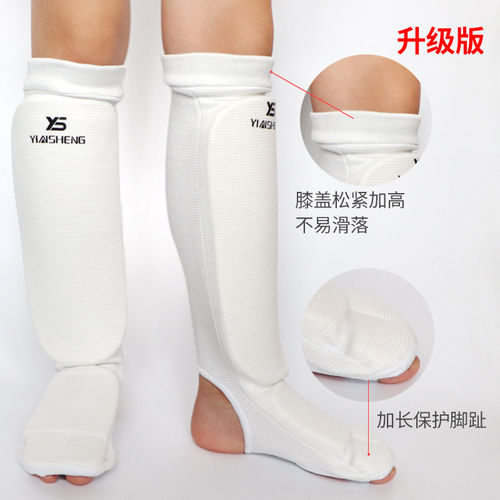 空手道护腿泰拳带脚趾头