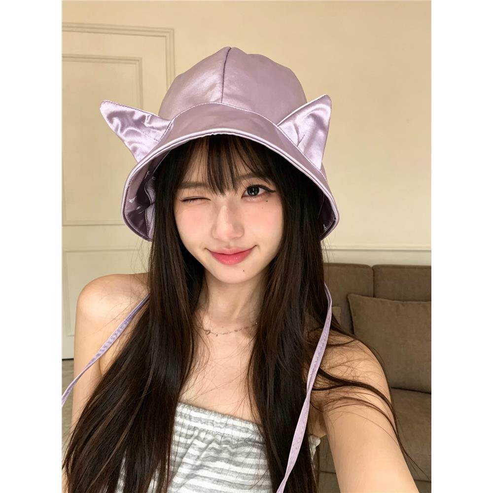 双面戴缎面可爱猫耳朵水