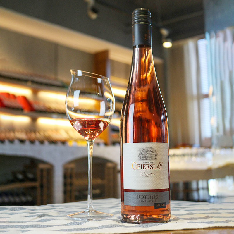 高级感桃红！德国摩尔泽半甜桃红葡萄酒QBA 晚安酒女士甜酒蜜桃香