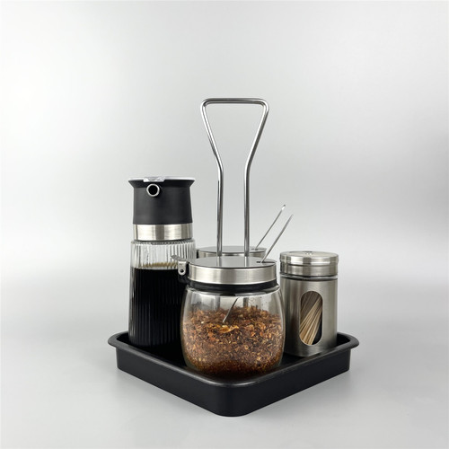 小容量调味瓶罐收纳套装餐饮商用玻璃酱油瓶醋壶辣椒罐撒料瓶组合