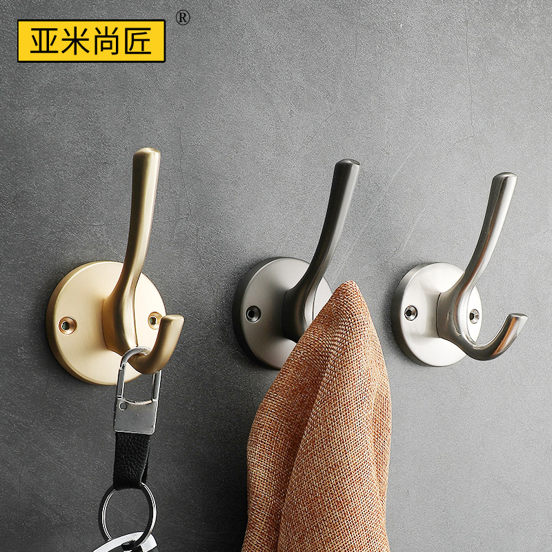 强力粘胶打孔北欧挂钩黑色单个