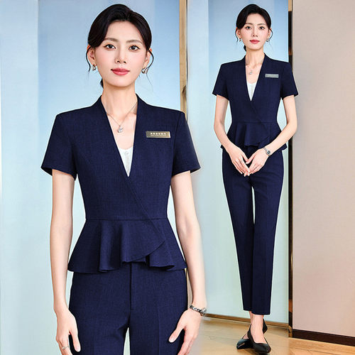 女职业西装春夏短袖工装
