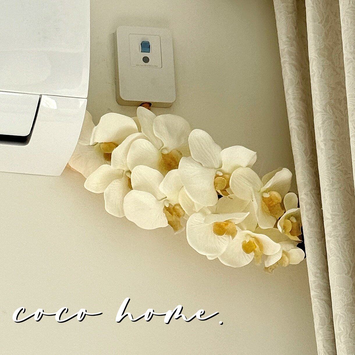 蝴蝶兰仿真花空调管道遮挡装饰高级感暖气管造景美化修饰遮丑神器