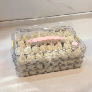 饺子收纳盒冰箱用食品级分格多层大容量冷冻盒保鲜馄饨冰箱收纳盒