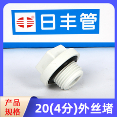 日丰PPR4分内外丝堵头外牙丝堵免生料带水管配件堵6分1寸20闷头
