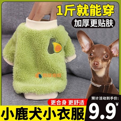 小鹿犬专用狗狗衣服幼犬小狗秋冬天卫衣宠物小型犬秋冬季2024新款