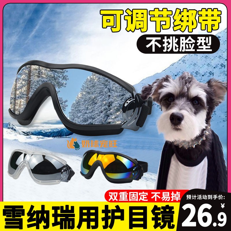 雪纳瑞专用狗狗护目镜宠物配饰小狗墨镜防风眼镜小型犬太阳镜骑行