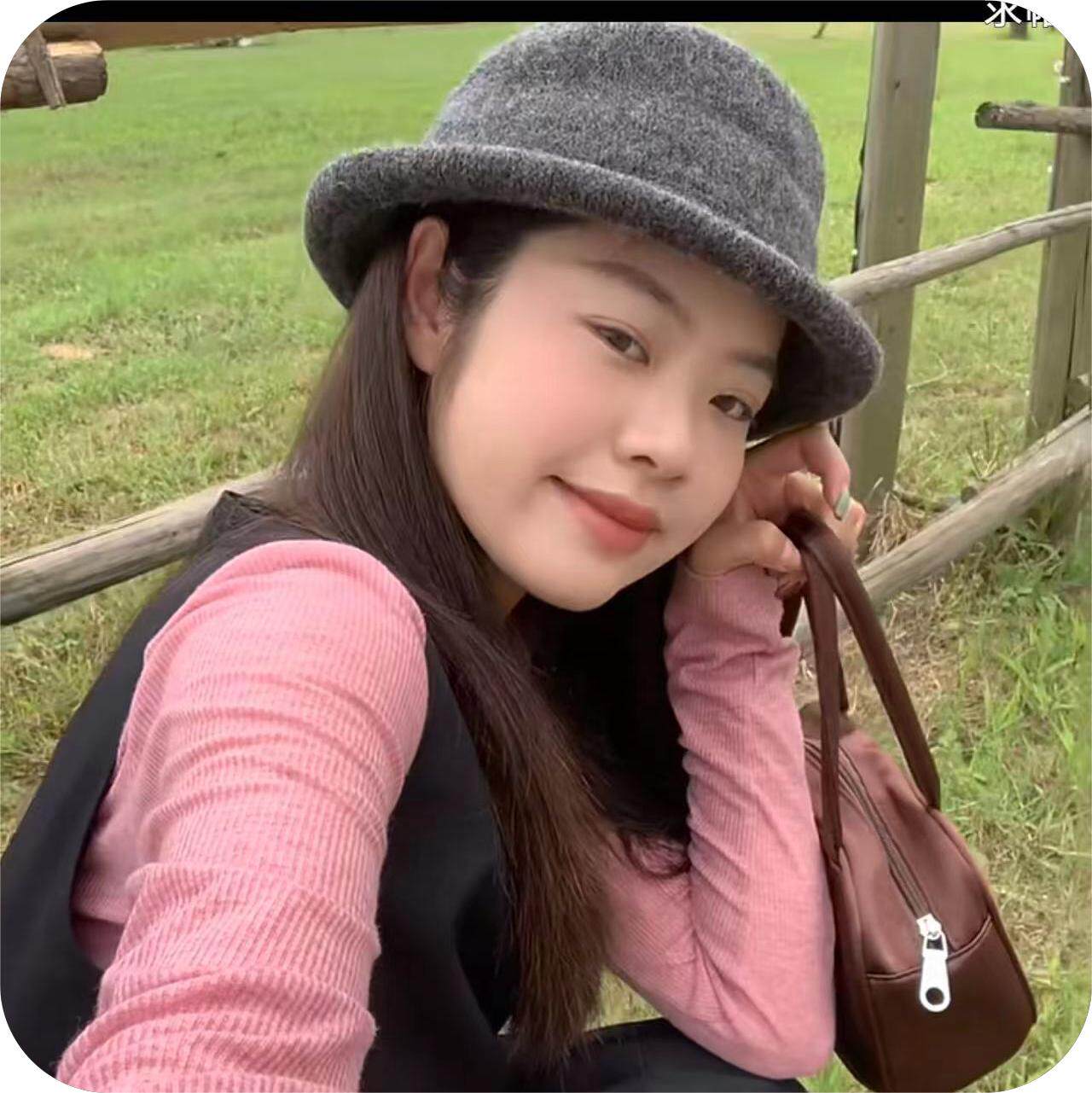 韩风帽业~棕色羊毛渔夫帽女2023