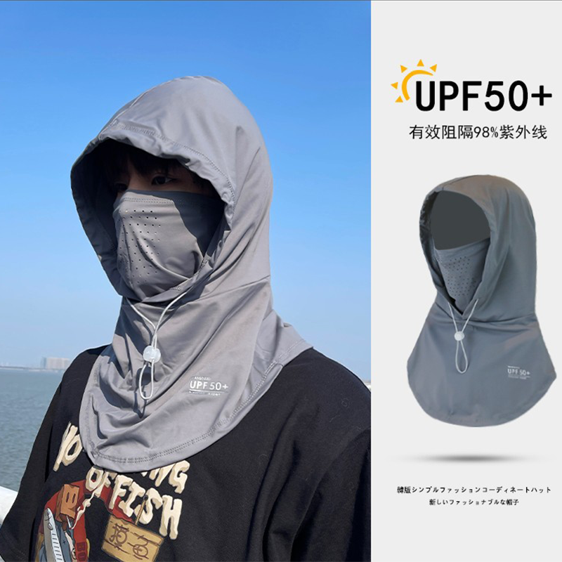 防晒面罩男遮全脸防护围脖夏季